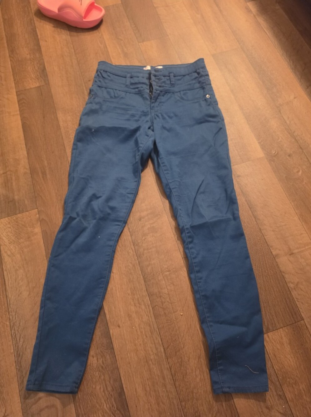 No Boundaries Blue Button-Front Pants